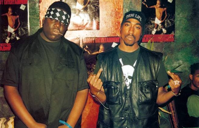 BIGGIE AND TUPAC THE NOTORIOUS B.I.G. , TUPAC SHAKUR aka 2PAC Date: 2002  Mandatory credit line: Image courtesy FILMFOUR LAFAYETTE FILMS Ronald Grant Archive Mary Evans