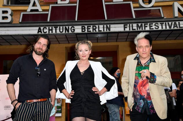 Christian Klandt, Anna Wojtyllo and Bela B Felsenheimer at the opening of the Achtung Berlin New Berlin Film Award Film Festival 2020 with the feature film Leif in Concert Vol 2 at the Babylon cinema Berlin, 16 09 2020 Foto:xF.xKernx xFuturexImage