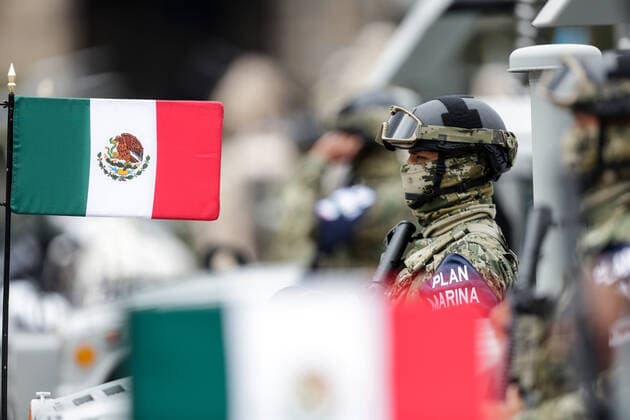 (200917) -- BEIJING, Sept. 17, 2020 -- Marines attend Mexico s Independence Day military parade in Mexico City, capital of Mexico, Sept. 16, 2020. (Photo by Xinhua) XINHUA PHOTOS OF THE DAY FranciscoxCanedo 
