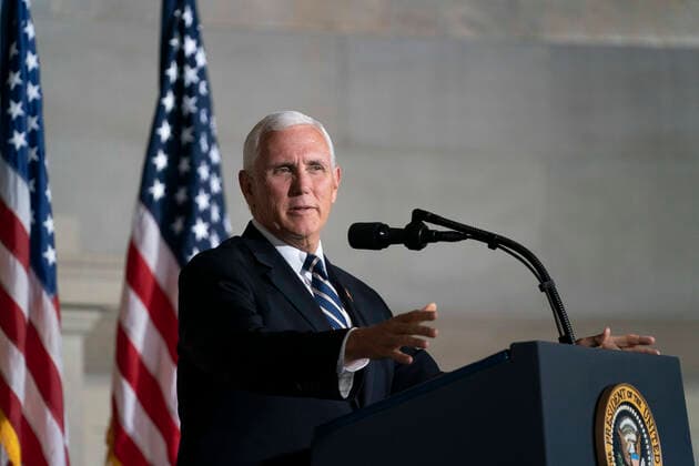 September 17, 2020, Washington, District of Columbia, USA: United States Vice President Mike Pence makes introductory remarks prior to United States President Donald J. Trump speaking at the White House Conference on American History in observance of Constitution Day at the National Archives in Washington, DC on Thursday, September 17, 2020 Washington USA - ZUMAs152 20200917_zaa_s152_122 Copyright: xAlexxEdelmanx