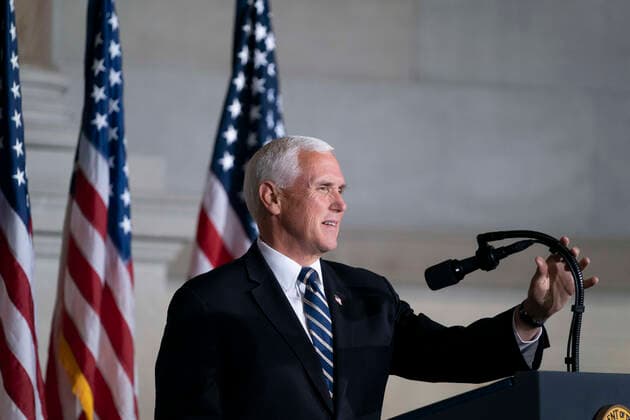 September 17, 2020, Washington, District of Columbia, USA: United States Vice President Mike Pence makes introductory remarks prior to United States President Donald J. Trump speaking at the White House Conference on American History in observance of Constitution Day at the National Archives in Washington, DC on Thursday, September 17, 2020 Washington USA - ZUMAs152 20200917_zaa_s152_123 Copyright: xAlexxEdelmanx