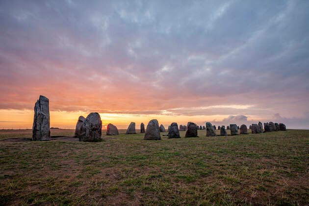Ales Stenar Sunrise Sweden Historical site in Sweden Ales Stenar