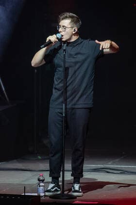 Fabian Wegerer from Austria Berlin, 18 09 20, singer Fabian Wegerer from Austria in front of Wincent Weiss Concert of the Back to live Open Airs 2020 in the Waldbuehne Berlin Berlin Deutschland Waldbuehne