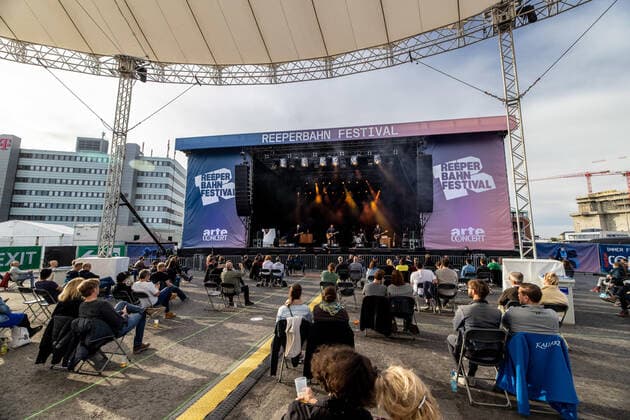 Hamburg, 19 September 2020 Niels Frevert at a concert on the Festival Village Stage as part of the Reeperbahn Festival 2020