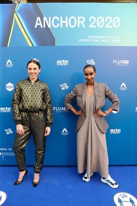 Hamburg Melanie Chisholm Mel C Melanie C former Spice Girls with presenter Hadnet Tesfai at the presentation of the Anchor Award 2020 in the St Pauli Theater Hamburg Reeperbahn Festival International Music Award 19 9 2020