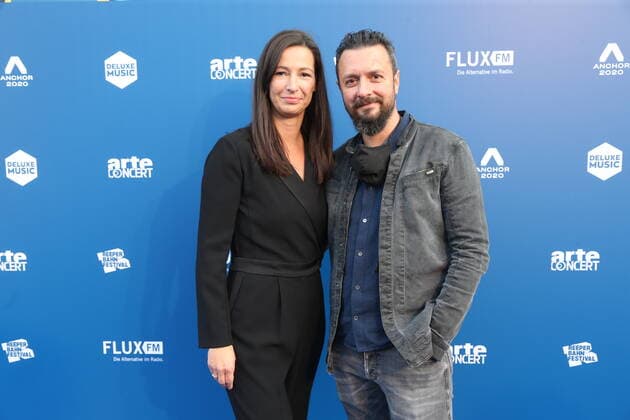 Hamburg Pinar Atalay with his husband Reha Omayer at the presentation of the Anchor Award 2020 in the St Pauli Theater Hamburg Reeperbahn Festival International Music Award 19 9 2020
