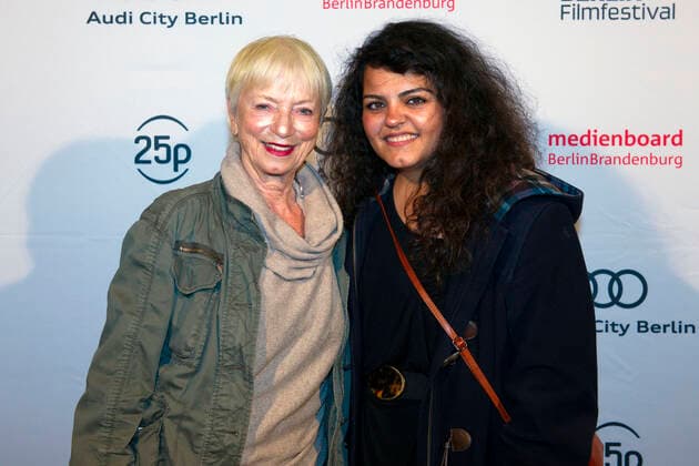 Helga Seebacher and Sara Fazilat on arrival for the award ceremony of the Achtung Berlin New Berlin Film Award Film Festival 2020 at the cinema Babylon, Berlin, 20 09 2020 Foto:xC.xBehringx xFuturexImage