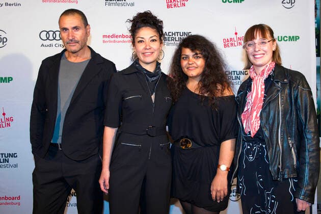 Ali Ekber, Süheyla Schwenk, Sara Fazilat and Roxana Richters on arrival for the award ceremony of the Achtung Berlin New Berlin Film Award Film Festival 2020 at the Babylon cinema, Berlin, 20 09 2020 Foto:xC.xBehringx xFuturexImage