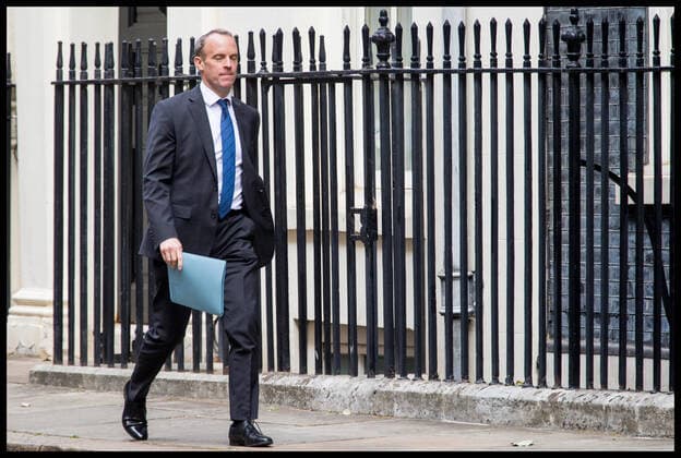 . 22 09 2020. London, United Kingdom. Cabinet Meeting. Dominic Raab - Secretary of State for Foreign and Commonwealth Affairs, First Secretary of State attends Downing Street.  xMartynxWheatleyx xi-Imagesx IIM-21634-0041