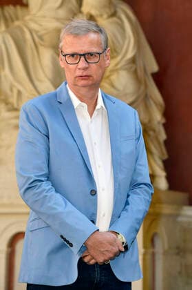 Günther Jauch at the start of the fundraising campaign for the renovation of the Campanile of the Friedenskirche in Sanssouci Potsdam 22 09 2020 Foto:xF.xKernx xFuturexImage