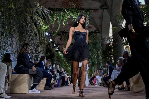 Milan, Milan Fashion Week, Women Spring Summer 2021 Milan, Women s Fashion, Spring Summer 2021. Alberta Ferretti catwalk Pictured: model  Copyright: xRiccardoxGiordanox xIPAx xFotosickix