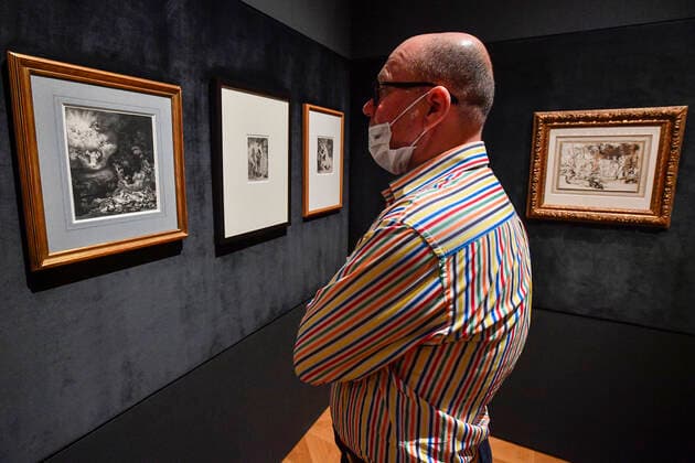 Journalistic tour of the big international exhibition of works by Rembrandt van Rijn called Rembrandt: Portrait of a Man, took place in the Kinsky Palace in Prague, Czech Republic, on September 24, 2020. (CTKxPhoto VitxSimanek) CTKPhotoP202009240654801 VIS 004