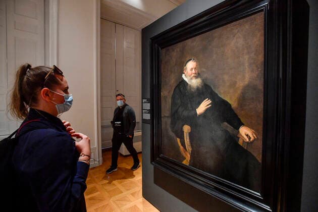Journalistic tour of the big international exhibition of works by Rembrandt van Rijn called Rembrandt: Portrait of a Man, took place in the Kinsky Palace in Prague, Czech Republic, on September 24, 2020. (CTKxPhoto VitxSimanek) CTKPhotoP202009240665501 VIS 006
