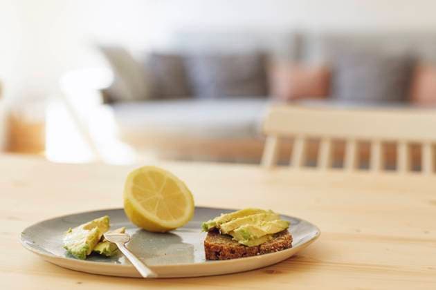 Close-up of food in plate on table in living room property released MCF01154