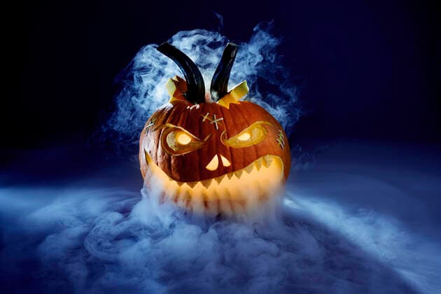 Studio shot of spooky jack-o-lantern SRSF00669