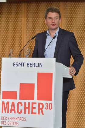 Award ceremony Macher des Ostens 2020 Prof Joerg Rocholl, PhD, President, European School of Management and Technology ESMT Award Ceremony, Macher Ehrenpreis des Ostens in Berlin on 29 09 2020 Photopress Mueller