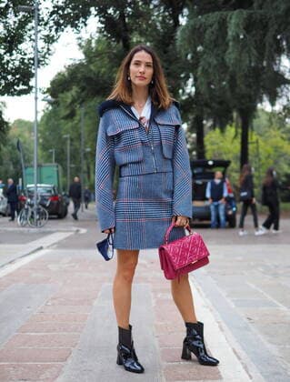 Italy: Sportmax Street Fashion Show II Ludovica Sauer street style outfit before SPORTMAX fashion show during Milano fashion week Fall Winter 2020 Milano Italy Copyright: LucaxPonti