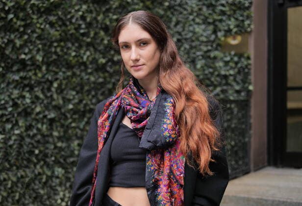 Italy: Vìen street style outfits Young model in the street street after Vìen fashion show during Milano fashion week fall winter 2020 Milano Italy Milan Italy Copyright: LucaxPonti