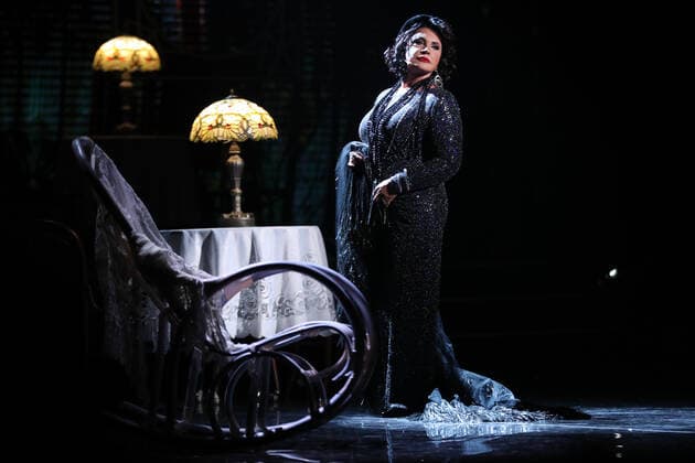 MOSCOW, RUSSIA - SEPTEMBER 30, 2020: Nadezhda Babkina, artistic director of the Russkaya Pesnya Russian Song Moscow State Folklore Music Theatre, performs during a concert marking her 70th birthday. Mikhail Tereshchenko TASS  TS0E90C2