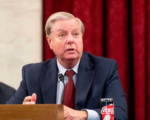 October 1, 2020, Washington, DC, United States: October 1, 2020 - Washington, DC, United States: U.S. Senator LINDSEY GRAHAM (R-SC) speaking at a meeting of the Senate Judiciary Committee. Washington United States - ZUMAb161 20201001_zap_b161_035 Copyright: xMichaelxBrochsteinx