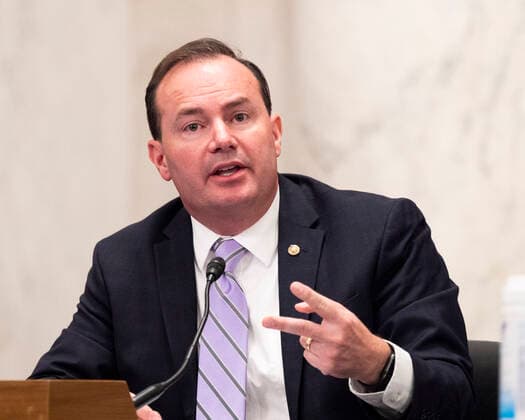 October 1, 2020, Washington, DC, United States: October 1, 2020 - Washington, DC, United States: U.S. Senator MIKE LEE (R-UT) speaking at a meeting of the Senate Judiciary Committee. Washington United States - ZUMAb161 20201001_zap_b161_037 Copyright: xMichaelxBrochsteinx
