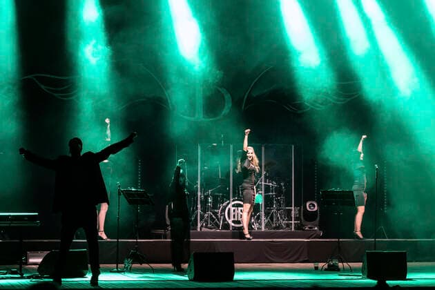 Blutengel live at the We Stay Together Live Open Air 2020 at the Freilichtbühne Junge Garde Dresden, 03 10 2020 Foto:xM.xWehnertx xFuturexImage