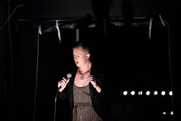 Colin Self during the photo rehearsal for the concert installation The World To Come in the Vollgutlager as well as in SchwuZ in Berlin, 7 October 2020 A production of the Rundfunkchor Berlin After Ludwig van Beethovens Missa solemnis concept and scene Tilman Hecker Premiere is on 8 October 2020 Rundfunkchor Berlin The World To Come