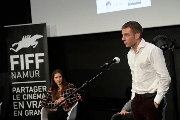 Actor Yoann Zimmer pictured during the closing ceremony of the FIFF Festival Internationale du Film Francophone de Namur , Friday 09 October 2020 in Namur. This year edition is special to respect the sanitary measures to fight the Covid-19 pandemy.  LAURIExDIEFFEMBACQ 05879797