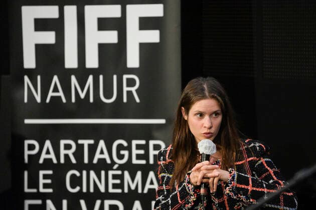 Actress Daphne Patakia pictured during the closing ceremony of the FIFF Festival Internationale du Film Francophone de Namur , Friday 09 October 2020 in Namur. This year edition is special to respect the sanitary measures to fight the Covid-19 pandemy.  LAURIExDIEFFEMBACQ 05879802