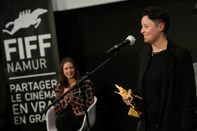 Director Paloma Sermon-Dai pictured during the closing ceremony of the FIFF Festival Internationale du Film Francophone de Namur , Friday 09 October 2020 in Namur. This year edition is special to respect the sanitary measures to fight the Covid-19 pandemy.  LAURIExDIEFFEMBACQ 05879803