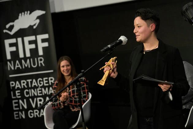 Director Paloma Sermon-Dai pictured during the closing ceremony of the FIFF Festival Internationale du Film Francophone de Namur , Friday 09 October 2020 in Namur. This year edition is special to respect the sanitary measures to fight the Covid-19 pandemy.  LAURIExDIEFFEMBACQ 05879806
