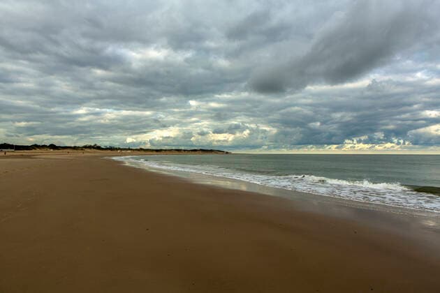 The beach of De Banjaard Kamperland Zeeland Netherlands is not well visited due to the corona pandemic Zeeland is currently 11 10 2020 the only province of the Netherlands that is not yet an RKI risk area, Strand De Banjaard