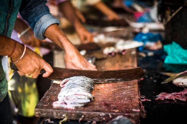 IMAGO Creative, Unsere Erde, Umweltverträgliche Herausforderungen des 21. Jahrhunderts, Überfischung Fish for sale in Mapusa Market, Goa, India MatthewxWilliams-Ellis YESPLEASE 1051_rf_29_mwe_19029