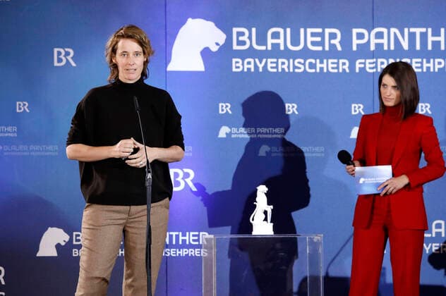 Pia Strietmann and Sandra Rieß at the presentation of the 32 Bavarian Television Award 2020 at the Munich Residence Munich Munich, 14 10 2020 Foto:xD.xBedrosianx xFuturexImage