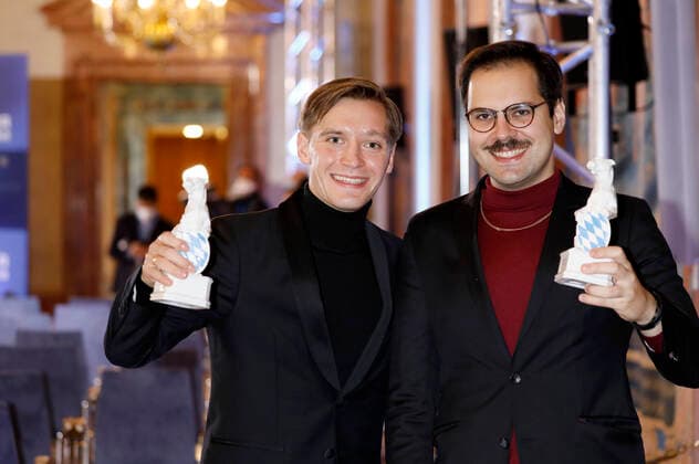 Jonas Nay and David Grabowski at the presentation of the 32 Bavarian Television Award 2020 at the Munich Residence Munich Munich, 14 10 2020 Foto:xD.xBedrosianx xFuturexImage