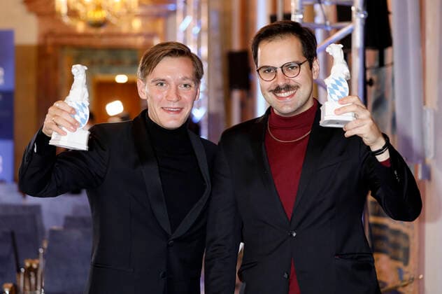 Jonas Nay and David Grabowski at the presentation of the 32 Bavarian Television Award 2020 at the Munich Residence Munich Munich, 14 10 2020 Foto:xD.xBedrosianx xFuturexImage