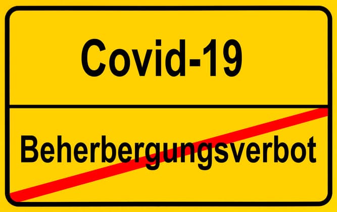 Symbolic image, Dispute about accommodation ban due to corona crisis, Germany Coronavirus