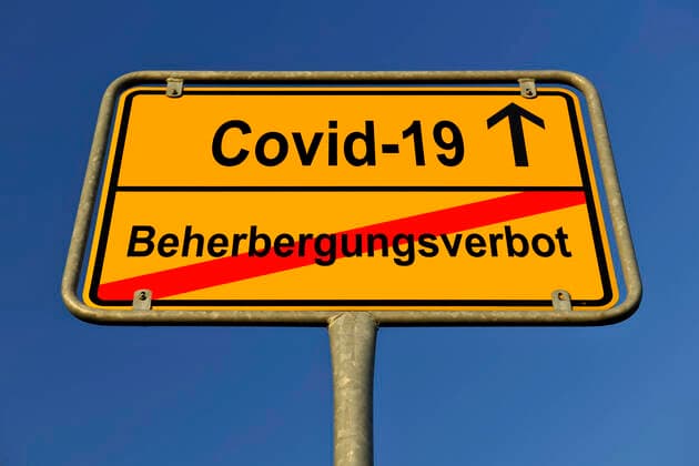 Symbolic image, Dispute about accommodation ban due to corona crisis, Germany Coronavirus