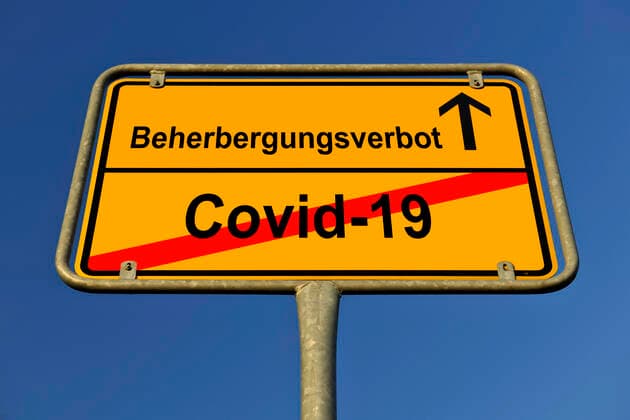 Symbolic image, Dispute about accommodation ban due to corona crisis, Germany Coronavirus