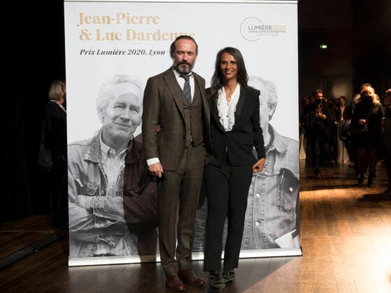 Vincent Perez ET Karine SILLA CELEBRITES : Prix Lumiere 2020 - Salle 3000 - Lyon - 16 10 2020 SandrineThesillat Panoramic 