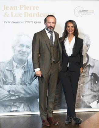 Vincent Perez ET Karine SILLA CELEBRITES : Prix Lumiere 2020 - Salle 3000 - Lyon - 16 10 2020 SandrineThesillat Panoramic 