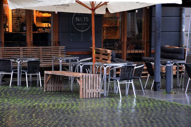 Copenhagen, Denmark,21 .October2020,Denmark required service persons wear face mask to server cafe and restaurant guests for health and safety due to coronavirus pandemix covid-19. in Denmark. (Photo..Francis Joseph Dean Deanpictures)