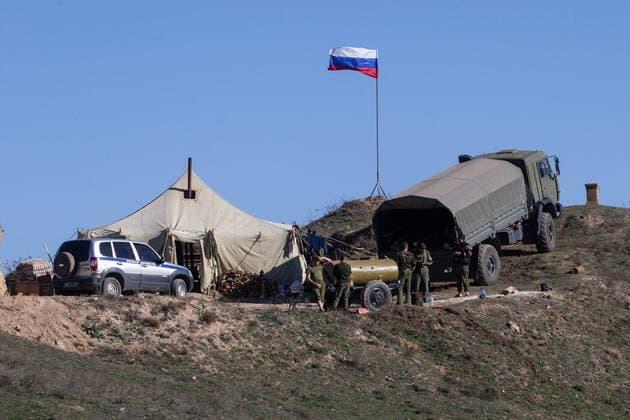 Bilder des Jahres 2020, News 10 Oktober News Themen der Woche KW43 News Bilder des Tages ARMENIA - OCTOBER 23, 2020: A field camp of Russian troops set up near the village of Tegh, Syunik Province, southern Armenia. Sergei Bobylev TASS  TS0EBE34