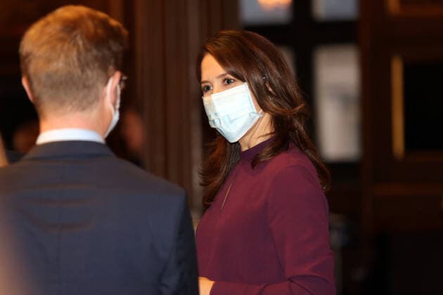 26-10-2020 Denmark Crown Princess Mary attended the 7th award ceremony of the FSR (Danish Professional Association of Auditors) and CSR Reporting (CSR Business-Magazin) in the stock exchange in Copenhagen, Denmark.  Copyright: xPPEx