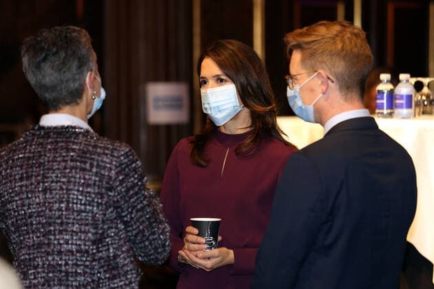 26-10-2020 Denmark Crown Princess Mary attended the 7th award ceremony of the FSR (Danish Professional Association of Auditors) and CSR Reporting (CSR Business-Magazin) in the stock exchange in Copenhagen, Denmark.  Copyright: xPPEx