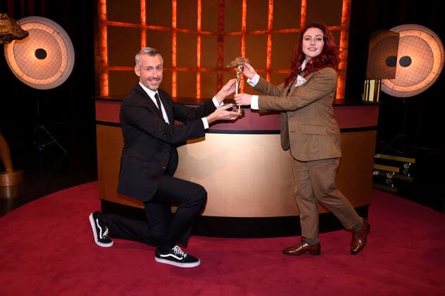 Sebastian Pufpaff and Tahnee at the presentation of the Bavarian Cabaret Prize 2020 in BR Studio Unterföhring, 26 10 2020 Foto:xS.xAdamx xFuturexImage