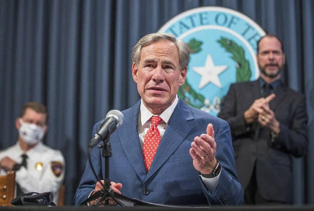 October 27, 2020, TX, USA: In a Tuesday, Oct. 27, 2020, ruling that overturned two lower courts, the Texas Supreme Court upheld an order by Gov. Greg Abbott, here in a file image, that will limit counties to one mail-in ballot drop-off location. USA - ZUMAm67_ 20201027_zaf_m67_044 Copyright: xRicardoxB.xBrazziellx