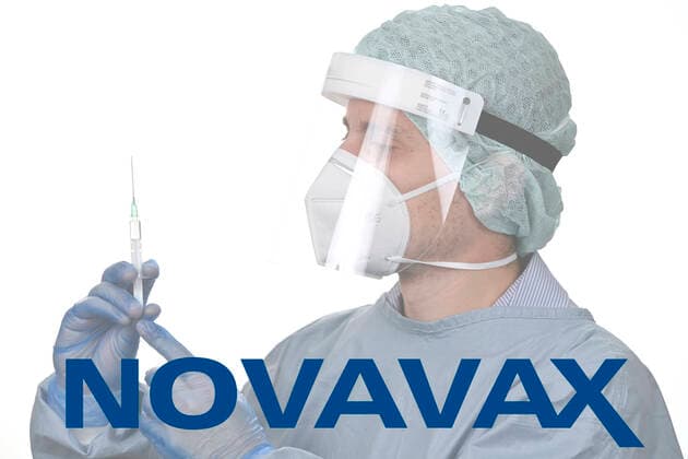 Symbol image Corona vaccine of the company NOVAVAX, man with syringe, corona crisis, Baden Württemberg, Germany Coronavirus