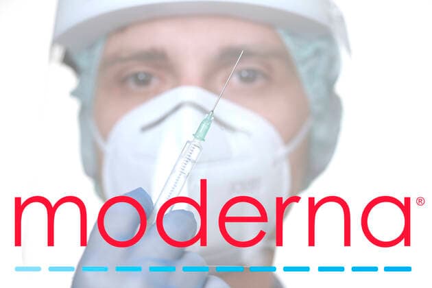 Symbol image Corona vaccine of the company MODERNA, man with syringe, corona crisis, Baden Württemberg, Germany Coronavirus