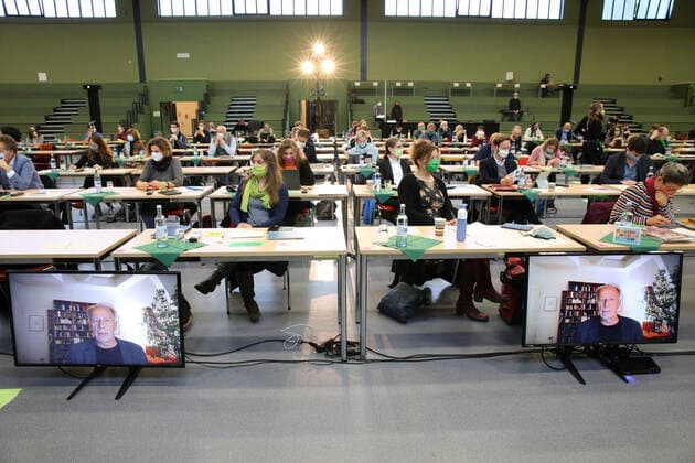 View on Saturday 31 10 2020 in Güstrow, Rostock County The State Delegates Conference is the state party conference of the Greens in Mecklenburg-Western Pomerania During the course of the day, the delegates elected the candidates for the 2021 state elections in th